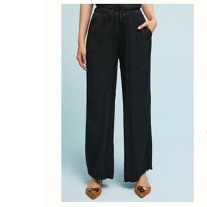 ANTHROPOLOGIE LACAUSA Satin Jacquard Wide Leg Pant
